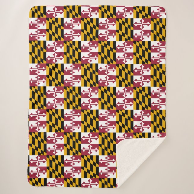 Cobertor Sherpa bandeira de Maryland (Frente)
