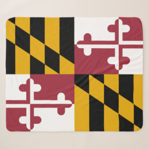 Cobertor Sherpa Bandeira de Maryland (Estado dos EUA)