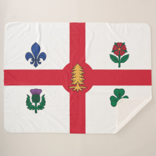 Cobertor Sherpa Bandeira de Montreal (Quebec, Canadá)