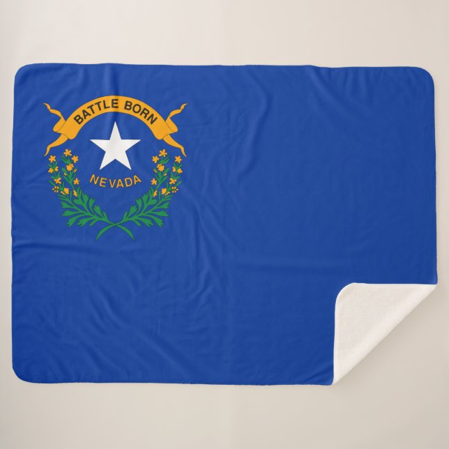 Cobertor Sherpa Bandeira de Nevada (Frente (Horizontal))
