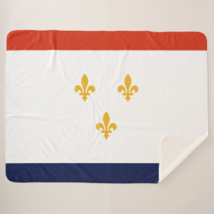 Cobertor Sherpa Bandeira de Nova Orleans (Louisiana, EUA)
