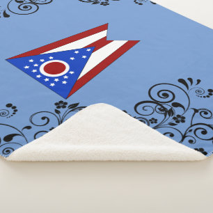 Cobertor Sherpa bandeira de Ohio