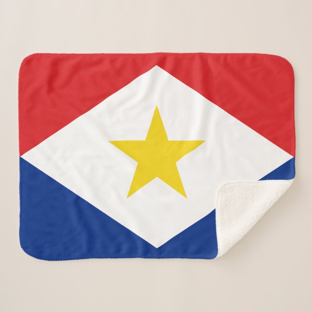 Cobertor Sherpa Bandeira de Saba (Frente (Horizontal))