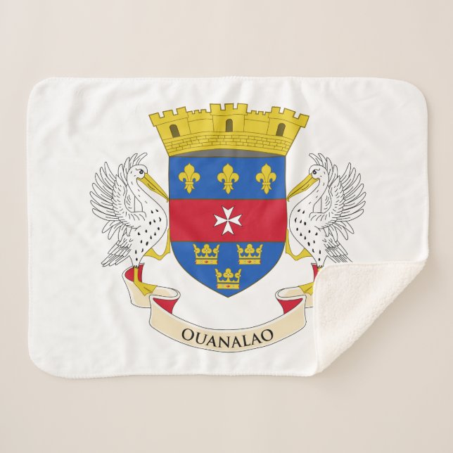 Cobertor Sherpa Bandeira de São Bartolomeu (Frente (Horizontal))