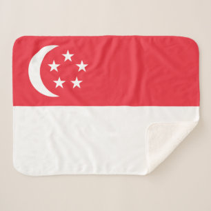Cobertor Sherpa Bandeira de Singapura