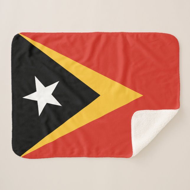 Cobertor Sherpa Bandeira de Timor Leste (Frente (Horizontal))