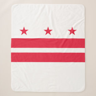 Cobertor Sherpa Bandeira de Washington D.C. (distrito de Columbia)