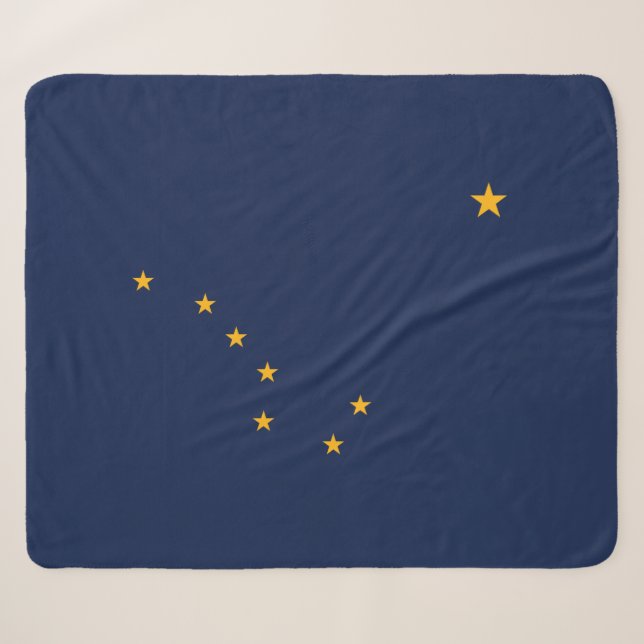 Cobertor Sherpa Bandeira do Alasca (Estado dos EUA) (Frente (Horizontal))