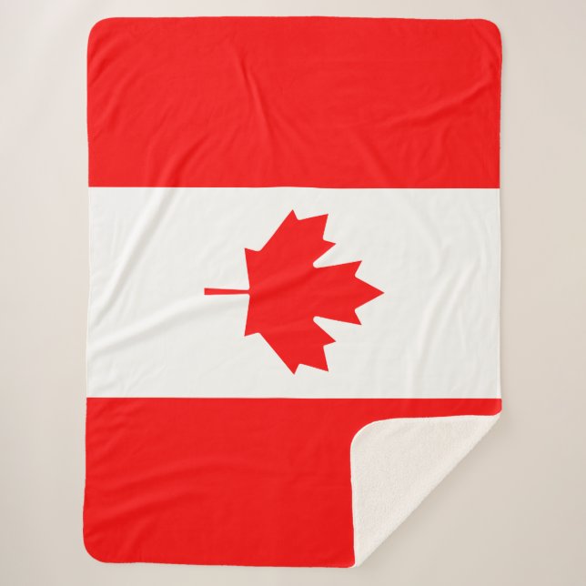 Cobertor Sherpa Bandeira do Canadá (Frente)