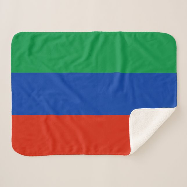 Cobertor Sherpa Bandeira do Daguestão (Frente (Horizontal))