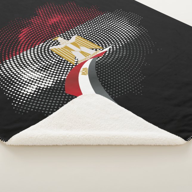 Cobertor Sherpa bandeira do Egito (3/4)