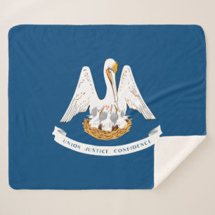 Cobertor Sherpa Bandeira do Estado da Louisiana