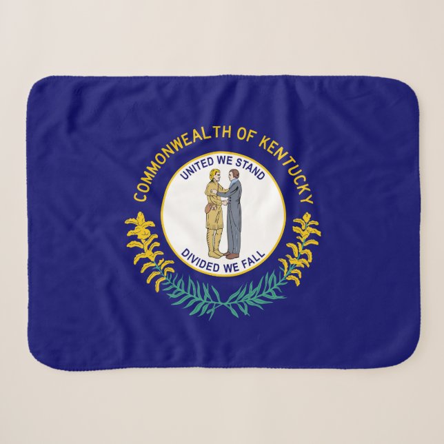 Cobertor Sherpa Bandeira do Estado de Kentucky (Frente (Horizontal))