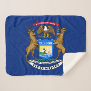 Cobertor Sherpa Bandeira do Estado de Michigan