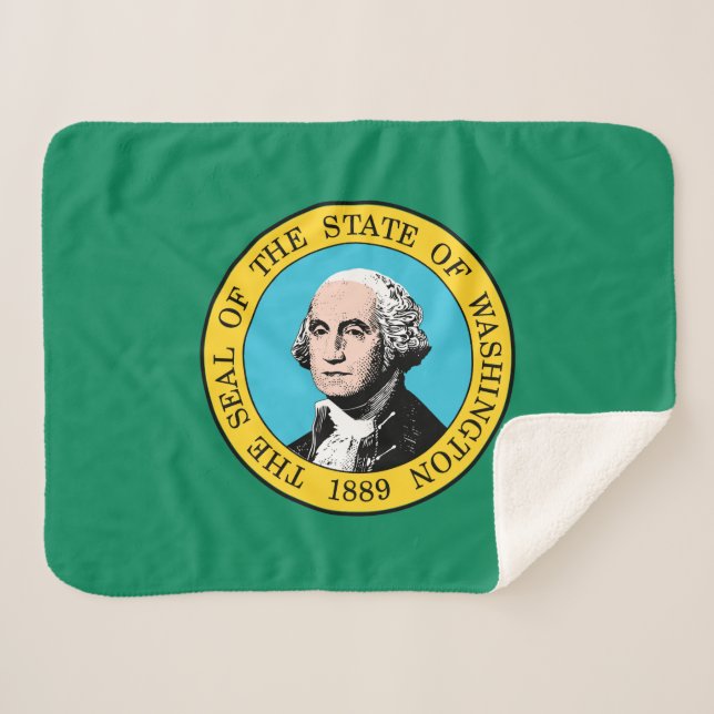 Cobertor Sherpa Bandeira do Estado de Washington (Frente (Horizontal))