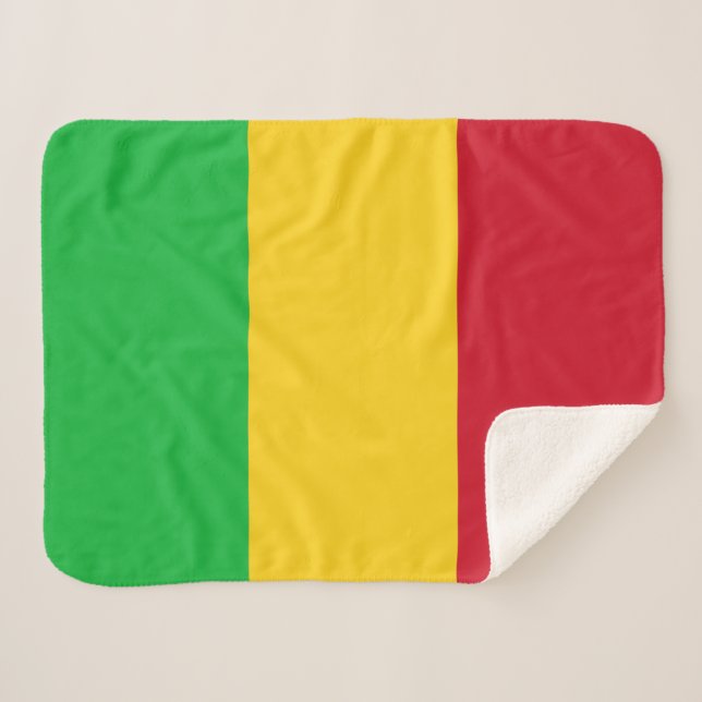 Cobertor Sherpa Bandeira do Mali (Frente (Horizontal))