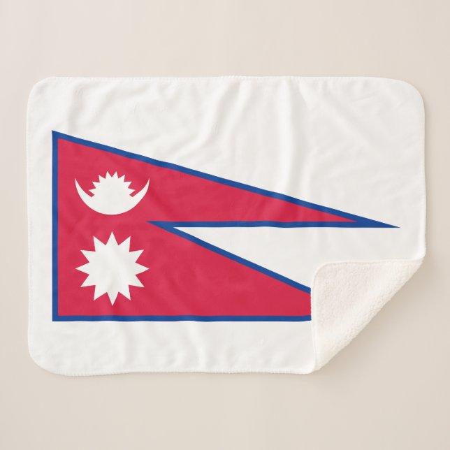 Cobertor Sherpa Bandeira do Nepal (Frente (Horizontal))