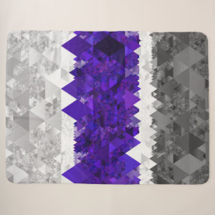 Cobertor Sherpa Bandeira do Orgulho Boho Geométrico Mod Retro Grey