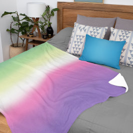 Cobertor Sherpa Bandeira do Orgulho Genderfae Gradiente