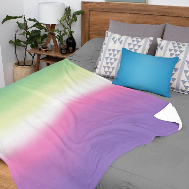Cobertor Sherpa Bandeira do Orgulho Genderfae Gradiente  (Criador carregado)