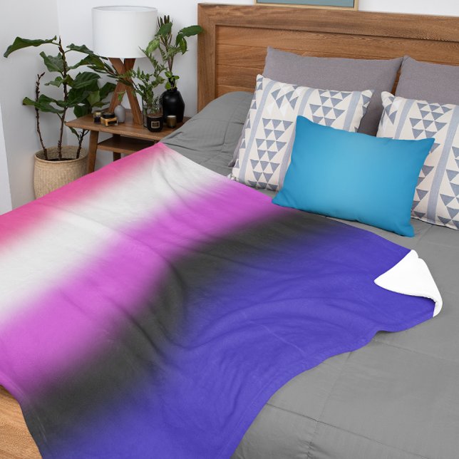 Cobertor Sherpa Bandeira do Orgulho Genderfluid Gradiente – Bandei (Criador carregado)