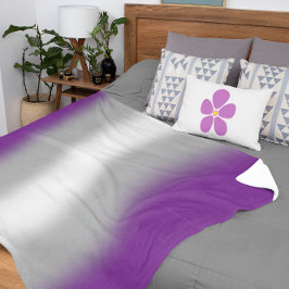 Cobertor Sherpa Bandeira do Orgulho Greyssexual Gradiente – Bandei