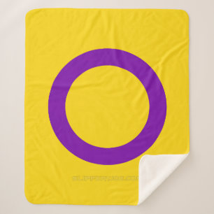 Cobertor Sherpa Bandeira do orgulho intersexo SlipperyJoe's fundo