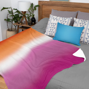 Cobertor Sherpa Bandeira do Orgulho Lésbico Gradiente – Bandeira L