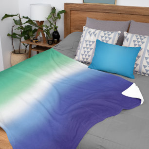 Cobertor Sherpa Bandeira do Orgulho MLM Gay Gradiente – Bandeira M