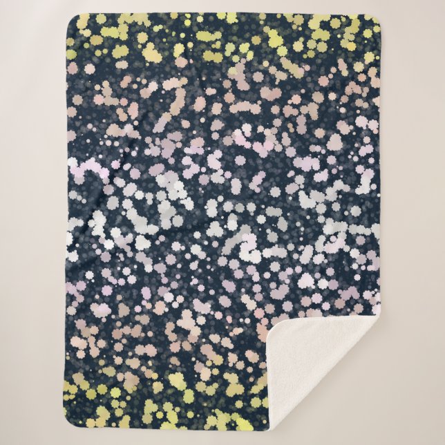 Cobertor Sherpa Bandeira do Orgulho Pangênero Boho Floral Retro Fo (Frente)