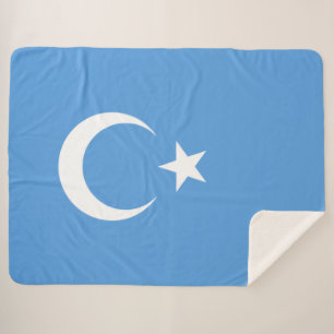 Cobertor Sherpa Bandeira do Uigur do Turquestão Oriental (Uyghuris