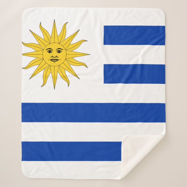 Cobertor Sherpa Bandeira do Uruguai (Frente)