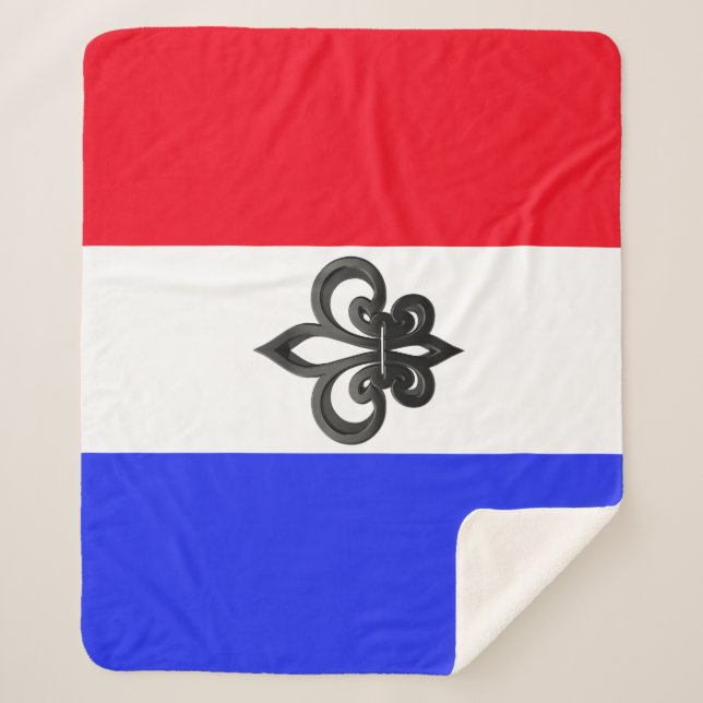 Cobertor Sherpa Bandeira francesa (Frente)