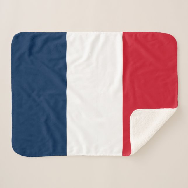 Cobertor Sherpa Bandeira francesa (Frente (Horizontal))