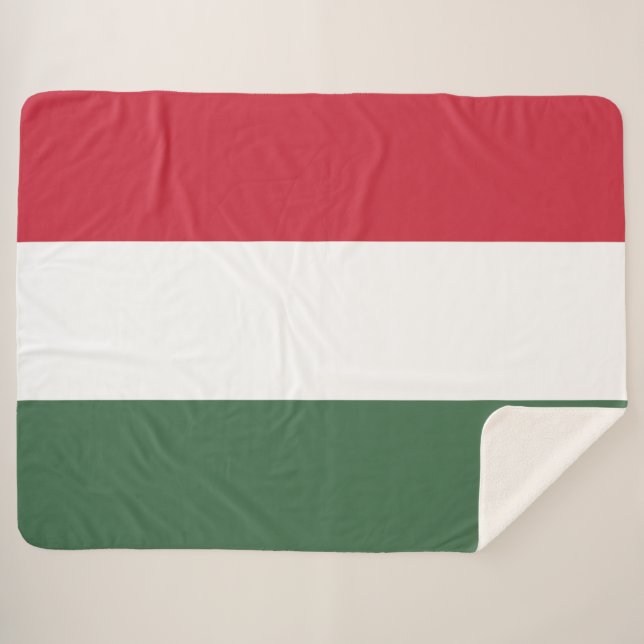 Cobertor Sherpa Bandeira Húngara (Frente (Horizontal))