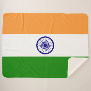Cobertor Sherpa Bandeira Indiana (Índia) (País do Sul da Ásia)