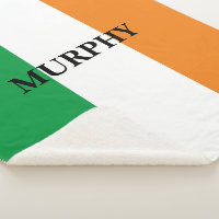 Bandeira irlandesa do costume Sherpa fleece coberk