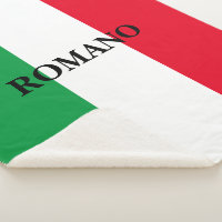 Bandeira italiana do costume Sherpa fleece coberke