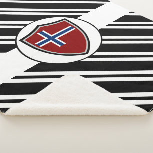 Cobertor Sherpa Bandeira norueguesa