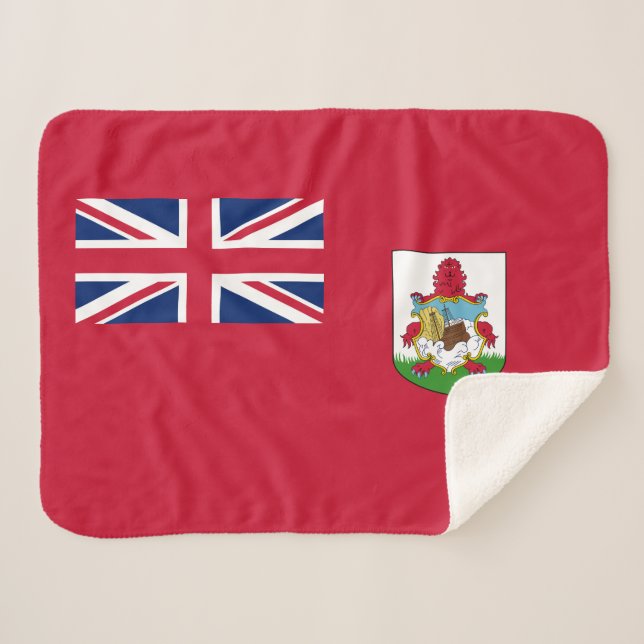 Cobertor Sherpa Bandeira Patriótica das Bermudas (Frente (Horizontal))