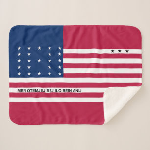 Cobertor Sherpa Bandeira Patriótica do Atol de Bikini