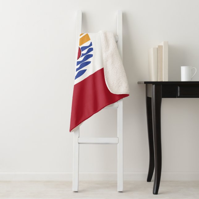 Cobertor Sherpa bandeira Polinésia Francesa (In Situ)