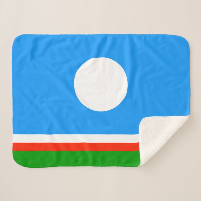 Cobertor Sherpa Bandeira Sakha (Frente (Horizontal))