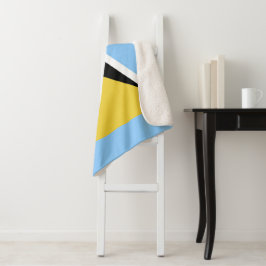 Cobertor Sherpa bandeira santo Lúcia