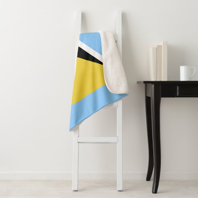 Cobertor Sherpa bandeira santo Lúcia (In Situ)