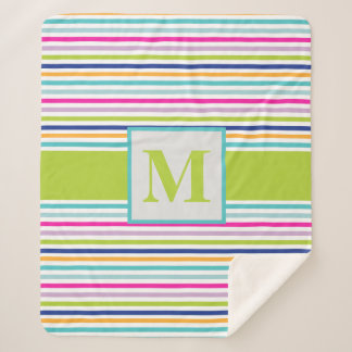 Cobertor Sherpa Banhas Coloridas - Azul, Laranja, Rosa, Verde, Tea