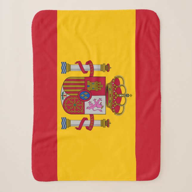 Cobertor Sherpa Banheira espanhola, patriótica, Espanha (Frente)