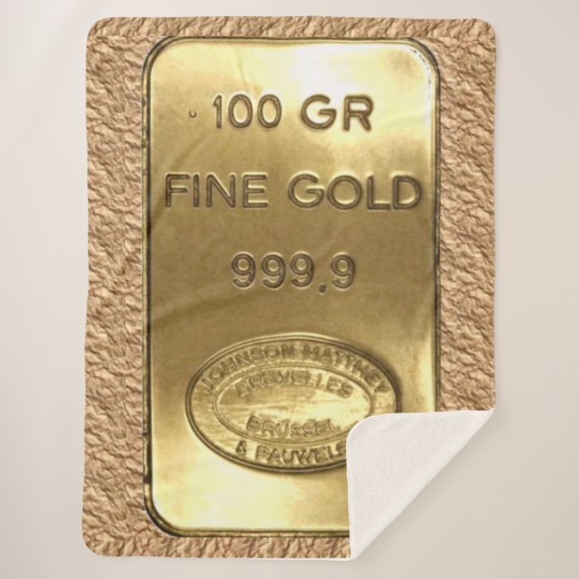 Cobertor Sherpa BAR Dourado (Frente)