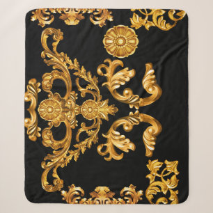 Cobertor Sherpa Barroco ouro, Elementos Ornamentais