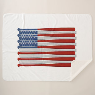 Cobertor Sherpa Baseball America (EUA) Sherpa Blanket